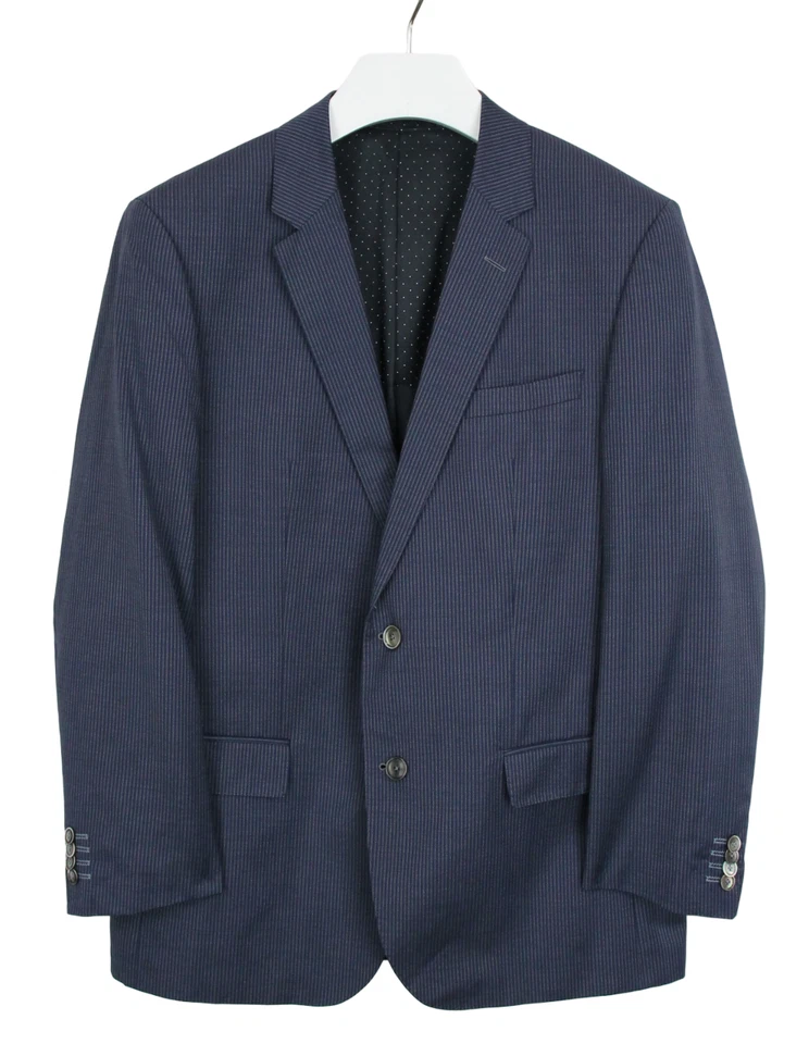 Blazer HUGO BOSS Hutson1/Gander Super 100 Para Hombre US 42 Lana Pura Rayas Formal Foto 1 de 4