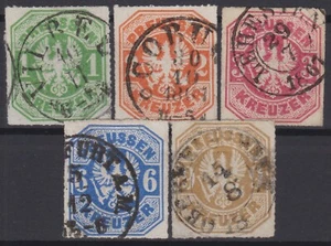 == AD Preussen Mi. 22-26 komplette Ausgabe gest., Kat. 320€ == - Picture 1 of 1