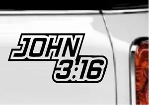 John 3:16 Vinyl Decal Home Décor 4" x 8" - Picture 1 of 1
