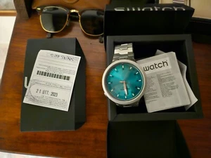 Swatch BIG BOLD IRONY AQUA SHIMMER usato - Foto 1 di 9