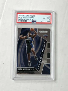 ZION WILLIAMSON 2019-20 Prizm Instant Impact RC INSERT! PSA NM-MT 8! HUGE SALE! - Picture 1 of 2