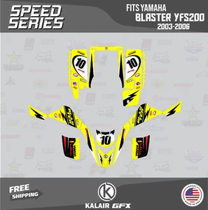 Graphics Kit for YAMAHA BLASTER YFS200 (2003-2006) 16 Mil Speed - Yellow - Picture 1 of 6