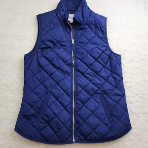 Old Navy Puffer Vest Med Navy Blue Pockets Layering Quilted Full Zip Outdoor - Picture 1 of 9