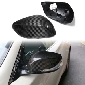 Real Carbon Fiber Side Mirror Covers Replace for Infiniti Q50 Q60 Q70 QX30 - Picture 1 of 8