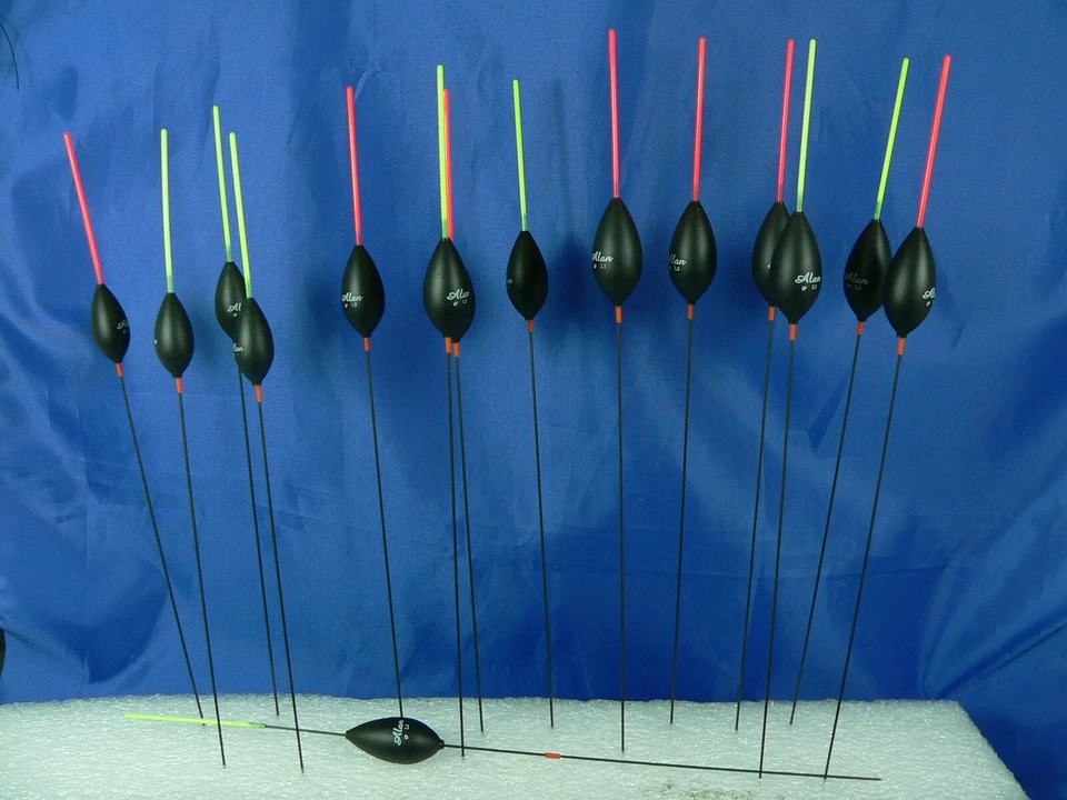 15 Galleggianti Alan reversibili a filo interno 2,5 1,5 1gr, pesca bolognese G76 - Immagine 1 di 1