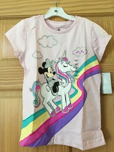 NWT Disney Store Minnie Mouse Unicorn Girls T Shirt Tee Top Pink 10/12,14 - Picture 1 of 1