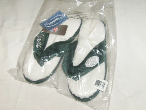 Forever Collectibles NFL New York Jets Ladies Thong Slippers Sz 5-6 NWT Cover