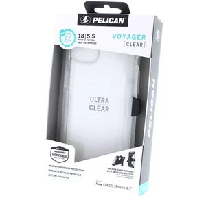 Pelican Voyager Case with Holster Clip for iPhone 14 Plus Clear - Picture 1 of 5