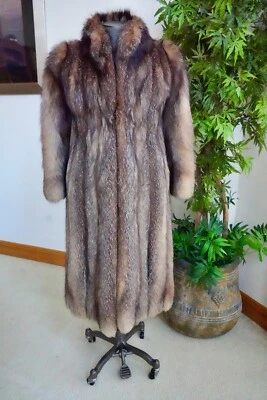 Full Lenght Golden Cross Fox Coat - Image 1 of 4