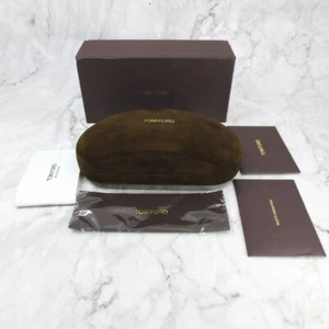 Tom Ford Sunglasses Case Brown Velvet Hard Clamshell - Picture 1 of 11