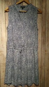 Hillary Radley Womens Sleeveless Dress Size 8 Drawstring Tie Waist - Picture 1 of 11