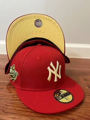New York Yankees State Fruit  World Series New Era 59FIFTY Fitted Hat Red/Yellow - Image 1 of 4