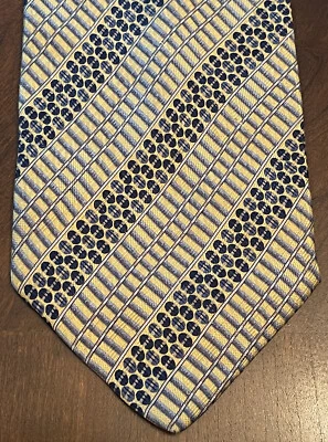 Галстук мужской Bettini золотой синий сделано в Италии - Изображение 1 из 4