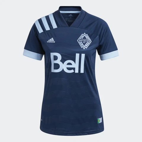Adidas Women's Vancouver Whitecaps F.C. 20/21 Soccer Away Jersey Size L EH8626 Cover