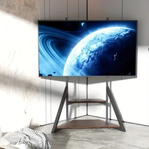 Large Floor TV Stand with Mount for 40-75" TVs Adjustable Heavy Duty Loads 80KG - Picture 1 of 14