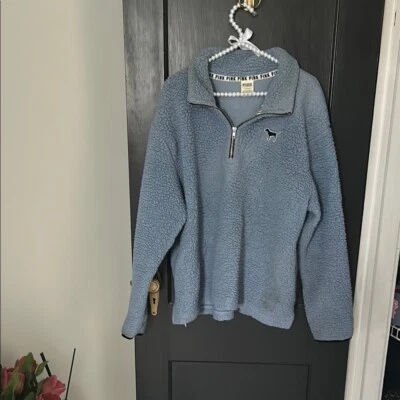 PINK Victoria's Secret Blue Teddy Jacket - Изображение 1 из 2