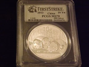 2013 10 Yn PANDA First Strike PCGS MS 70 - Picture 1 of 2