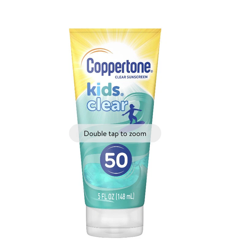 2 Coppertone Clear Sunscreen Kids 5 Fl. Oz SPF 50 Cool Blue Tint