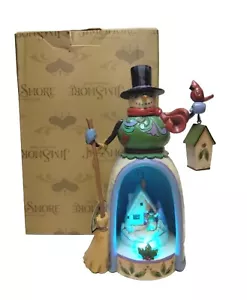 Muñeco de nieve iluminado Jim Shore Home For The Holidays Navidad invierno escena 4037596 - Imagen 1 de 10