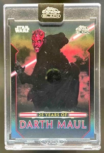 2024 Topps Chrome Black Star Wars Darth Maul 25 Years of Phantom Menace #DM-1 - Picture 1 of 2