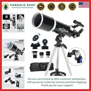 Versatile Telescope with Wireless Remote & Adjustable Tripod – Stargazer's Dream - Picture 1 of 9