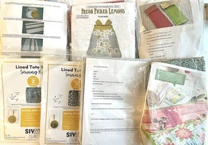 Sewing Project Kits - Pre Cut Lot of 7 -Kitchen Accessories, Totes, Organizer - Picture 1 of 13