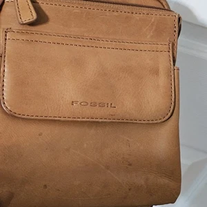 Vintage Fossil Leather Crossbody Bag Purse Brown Travel Small Messenger Bag - Picture 1 of 11