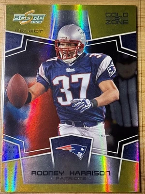 2008 Score Select RODNEY HARRISON 49/50 GOLD New England Patriots #190 - Image 1 of 2