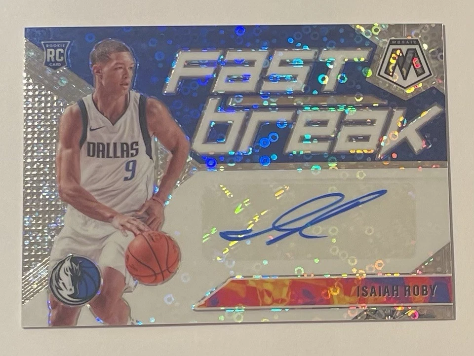 2019-20 Mosaic Fast Break Rookie Autograph Prizm #FB-IRB Isaiah Roby Rc Auto - Image 1 of 2