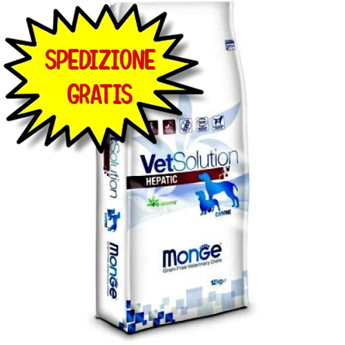 MONGE DIETA CANE VETSOLUTION HEPATIC 12 KG. - Immagine 1 di 1