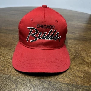 Vintage 90’s Sport Specialties Chicago Bulls Script Snapback Hat The Twill - Picture 1 of 9