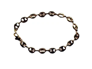 Bracelet Chain Link Oval Rhodium Gold Plated 7" Ladies Free Shipping Gift New - Picture 1 of 3