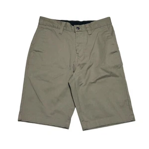 Volcom Frickin Chino Shorts Mens 28 Khaki Flat Front Casual Outdoors - Picture 1 of 7