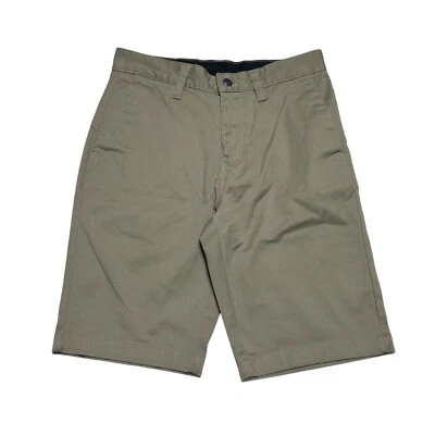 Volcom Frickin Chino Shorts Mens 28 Khaki Flat Front Casual Outdoors - Image 1 of 4