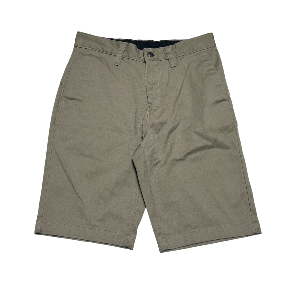 Volcom Frickin Chino Shorts Mens 28 Khaki Flat Front Casual Outdoors - Image 1 of 4