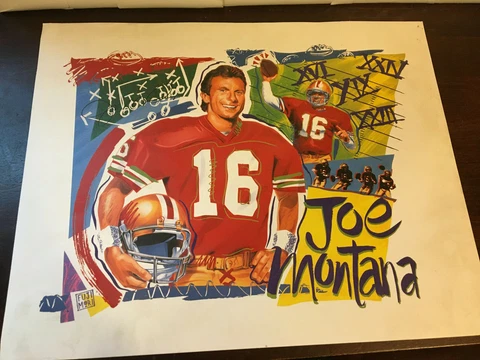 Joe Montana Poster, 1995 # 16, Fujimori 19 3/4" by 15 3/4", used Cover