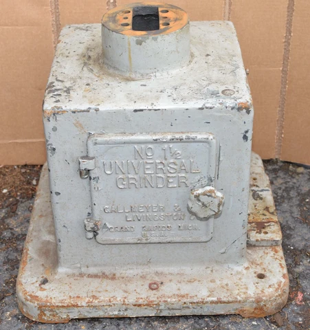 Universal Grinder 200 lb + cast iron stand pedestal table industrial steampunk Cover