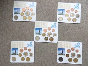 Germany 2008 BU sets 44 coins 1 cent - 2 euro + 2 euro 5 sets ADFGJ - Picture 1 of 21