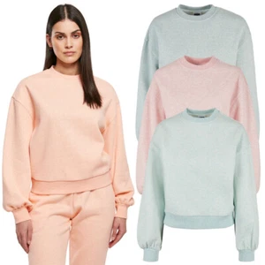 Urban Classics Ladies Oversized Color Melange Crewneck Sweater Hoody Pullover - Picture 1 of 40