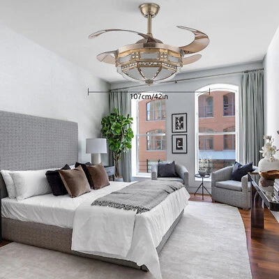 Ceiling Fan Light W/ Remote Control, Ceiling Fan Lamp for Bedroom Kitchen - Image 1 of 4