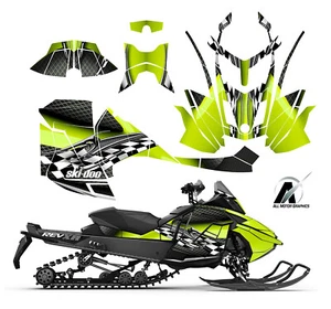 Ski Doo REV XR GSX Summit graphic kit wrap 2007-2015 Design #2500 Lime - Picture 1 of 11