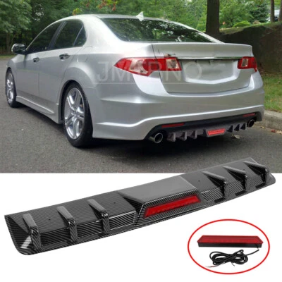 Диффузор спойлер задний бампер для Acura TSX 2004-2014 со светодиодным задним стоп-сигналом - Изображение 1 из 4