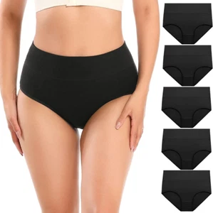 Women'S Underwear Cotton High Waist Briefs Full Coverage Soft Breathable Ladies - Picture 1 of 12