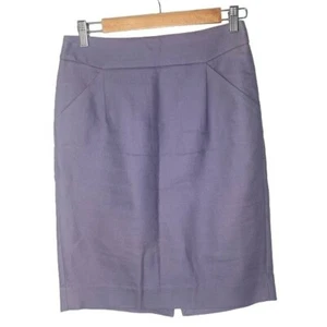 NWT J.Crew women’s pencil skirt lavender purple 100% Cotton size 2 - Picture 1 of 9