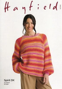Hayfield Spirit DK Knitting Pattern - 10790 Ladies Sweater - Picture 1 of 2