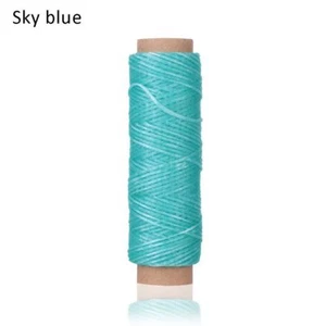 Cotton Leather Cord String-30m Roll Waxed Strap Spun Nylon Hand Stitching Thread - Picture 1 of 34