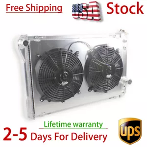 Ventilador de cubierta de radiador de 3 filas para Chevy S10 LS 1986-2005 2000 2003 intercambiable 26,3" con núcleo - Imagen 1 de 12
