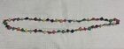 Colored Stone Crosses Safety Pin Long Necklace 38”