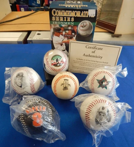 CAL RIPKEN JR / Orioles COMMEMORATIVE BASEBALLS ~ Lot of 6 Baseballs Cover