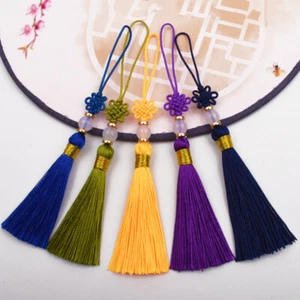 5x Handgefertigte Chinesische Knoten Quaste Hängende Ornamente Kopfschmuck Hanfu Hängend Modern - Bild 1 von 11